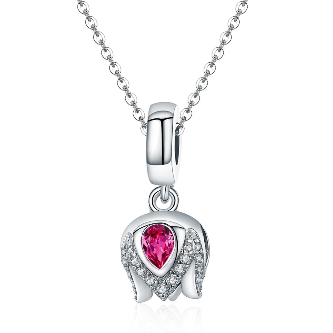 925 Sterling Silver Tulip Pendant For Diy Bracelets & Necklaces 6