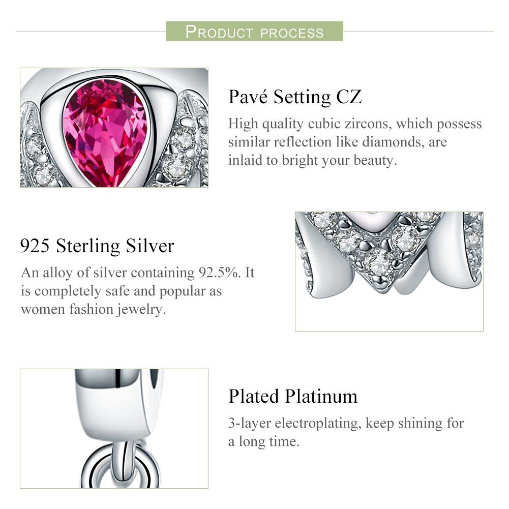 925 Sterling Silver Tulip Pendant For Diy Bracelets & Necklaces 9