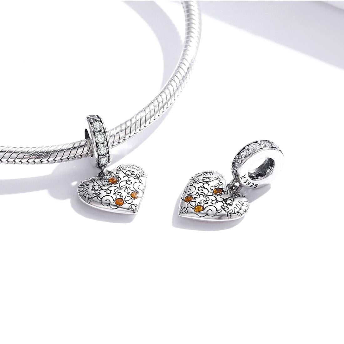 925 Sterling Silver Pine Cone Squirrel Pendant Diy Bracelet / Necklace 6