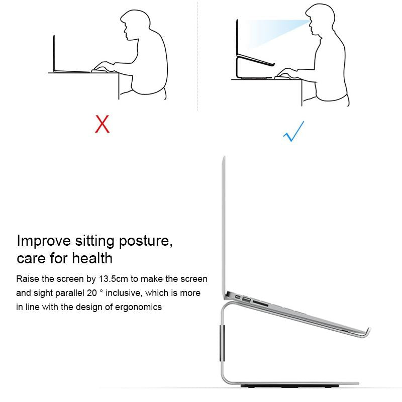 360 Degree Rotating Aluminum Laptop Stand - Efficient Cooling 4