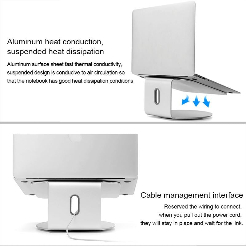 360 Degree Rotating Aluminum Laptop Stand - Efficient Cooling 6