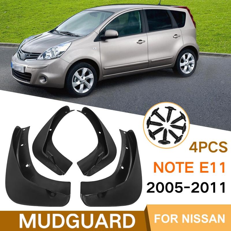 For Nissan Note E11 / Livina 2005-2009 4Pcs / Set Car Auto Soft Plastic Splash Flaps Fender Guard 3