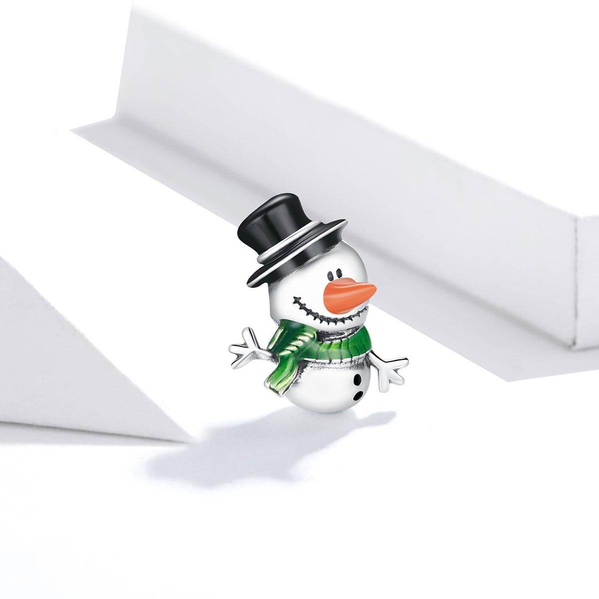 925 Sterling Silver Snowman Beads For Diy Bracelets & Necklaces 3