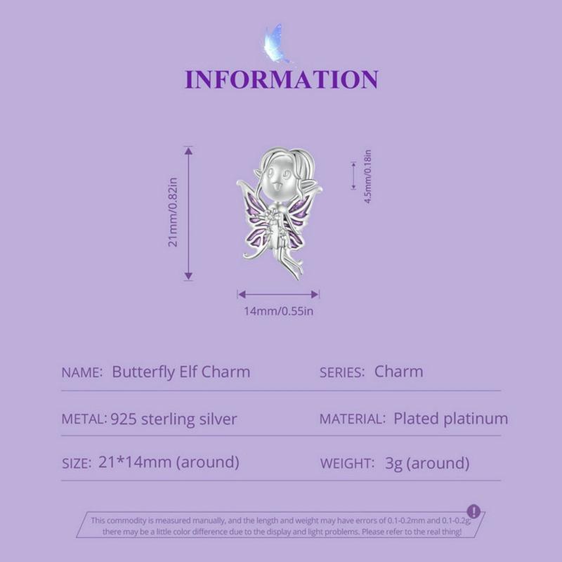 925 Sterling Silver Butterfly Pendant For Diy Bracelets Scc2544 6