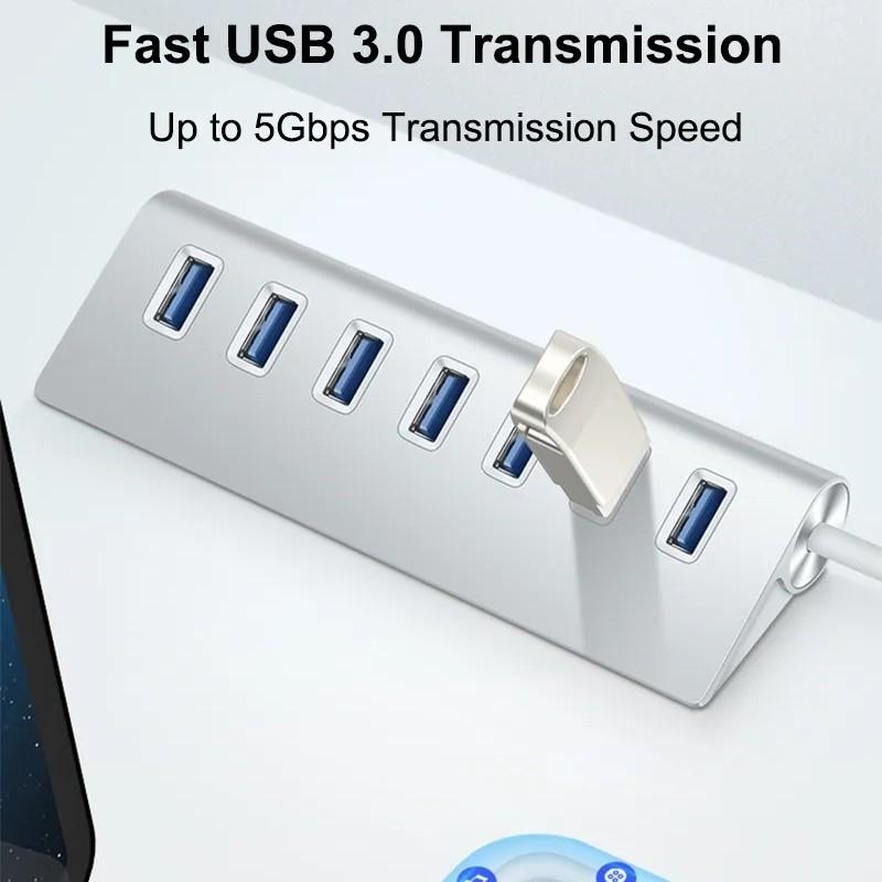 7-Port Usb 3.0 Hub With High-Speed 5Gbps 3