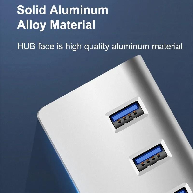 7-Port Usb 3.0 Hub With High-Speed 5Gbps 6