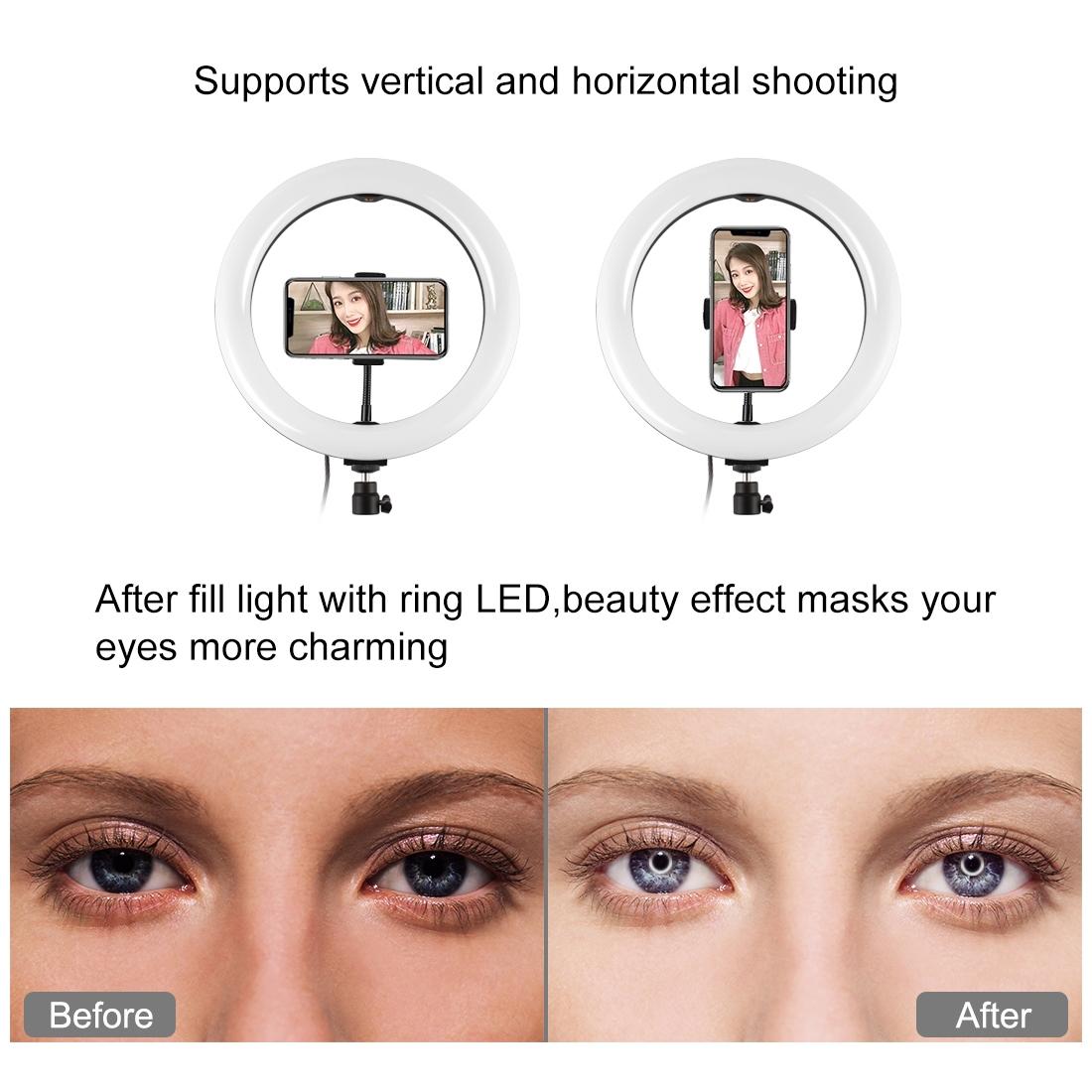 10.2 Rgbw Led Ring Light Kit with 1.1m Tripod & Phone Clamp 10