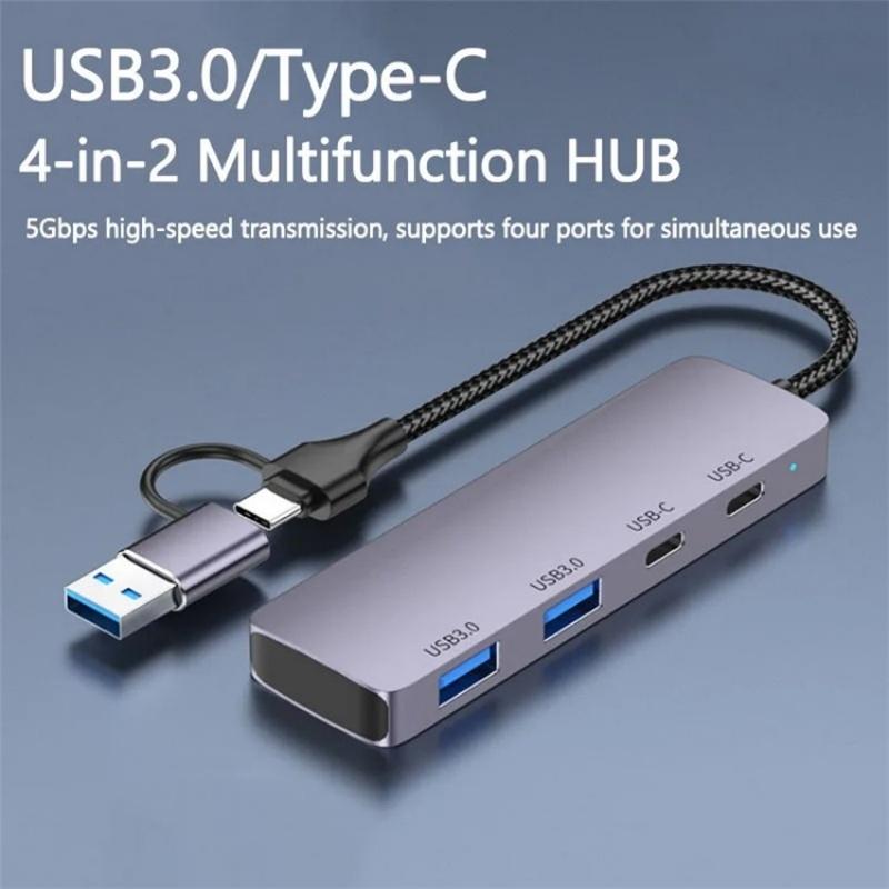 Usb 3.0 + Type-C 4-Port Hub Docking Station 3
