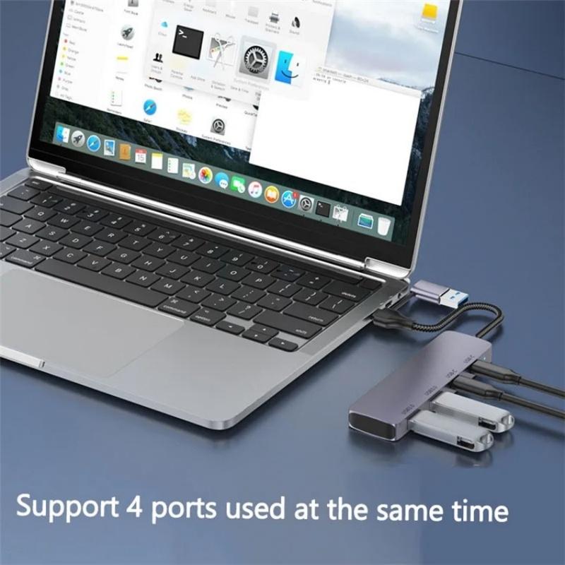 Usb 3.0 + Type-C 4-Port Hub Docking Station 5