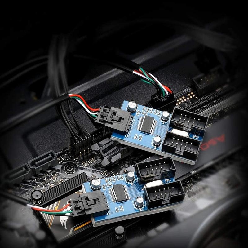 9-Pin Usb2.0 Hub Adapter With Splitter 5