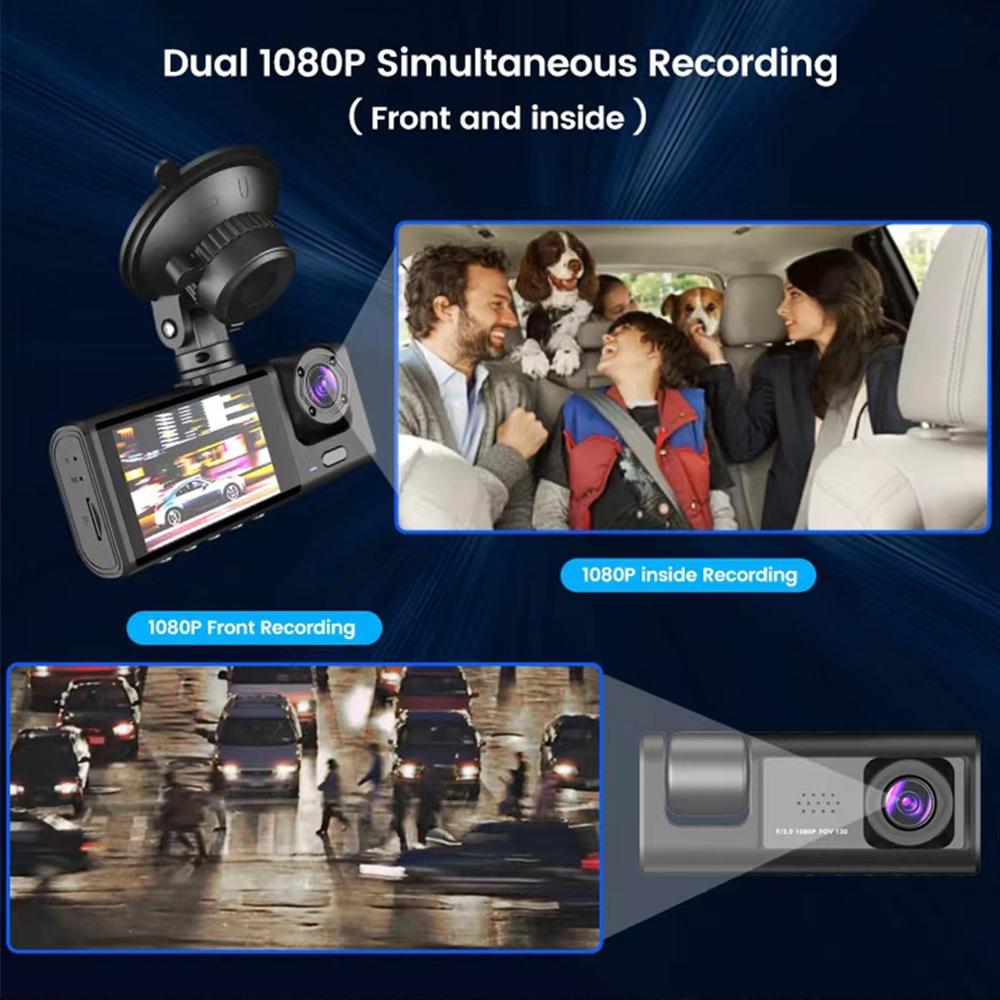 Hd Night Vision Car Driving Recorder with 3 Lenses 9