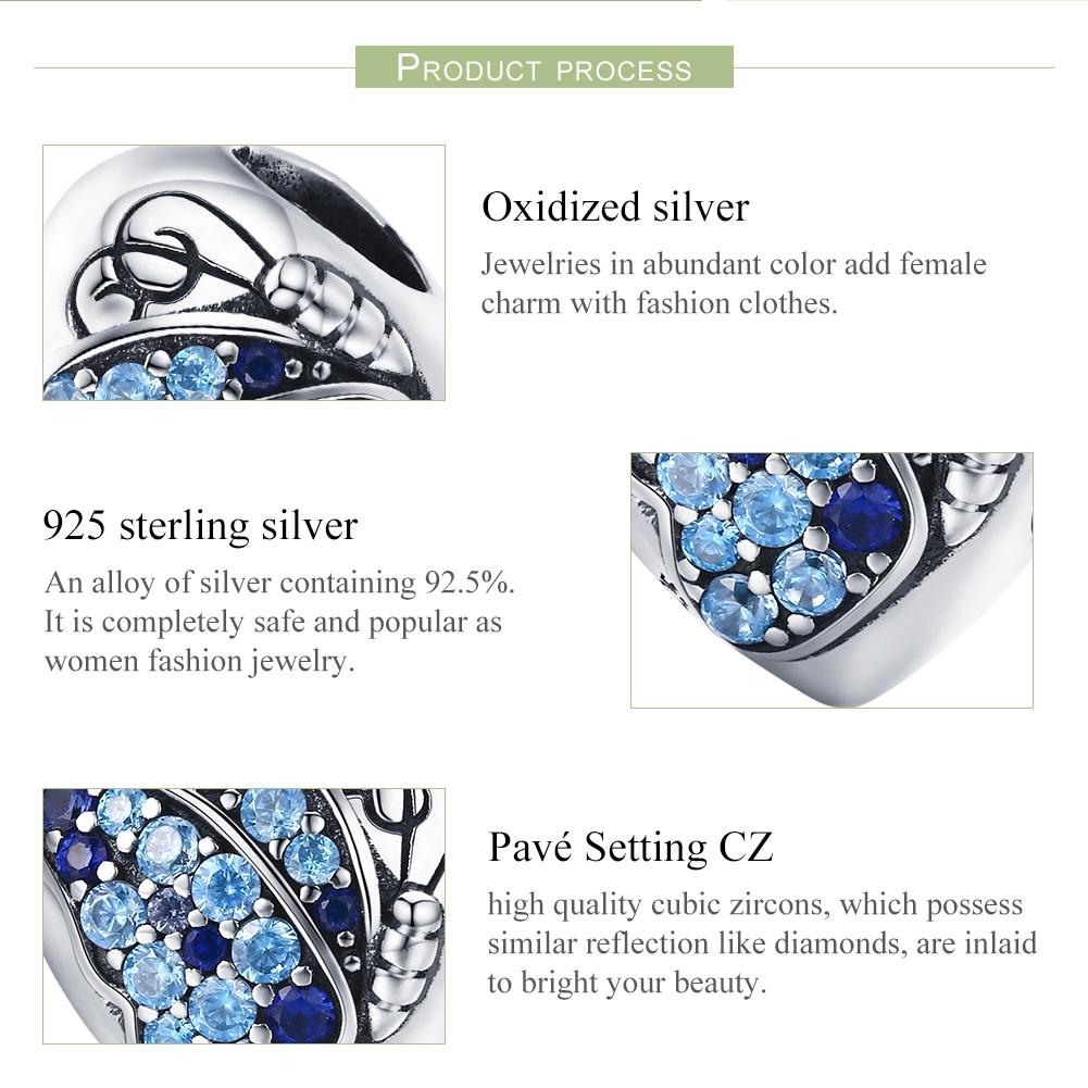 925 Sterling Silver Butterfly Flower Beads For Diy Bracelets & Necklaces 5