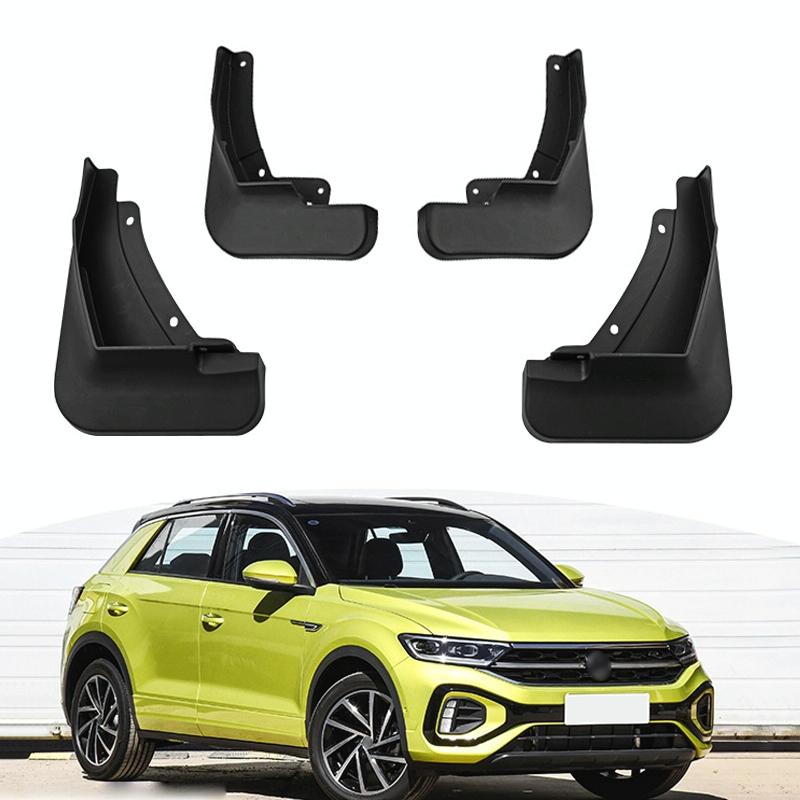 For Volkswagen T-Roc 2023 4Pcs / Set Car Auto Soft Plastic Splash Flaps Fender Guard 3