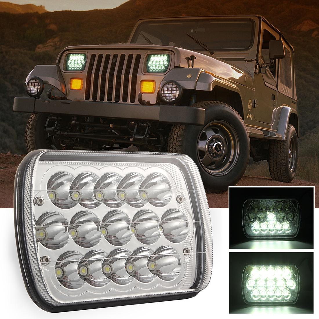 7 Inch 5X7 H4 15W Dc 9 - 30V 1500Lm Ip67 Car Truck Off - Road Vehicle Led Work Lights / Headlight With 15Leds Lamps 4