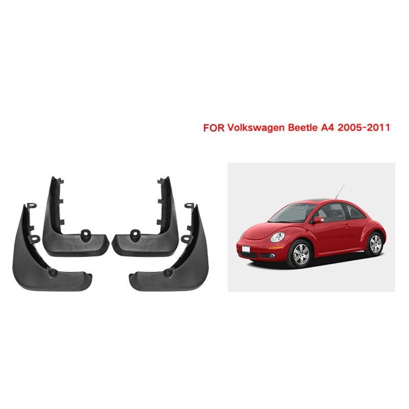 For Volkswagen Beetle 2005-2011 4Pcs / Set Car Auto Soft Plastic Splash Flaps Fender Guard 3
