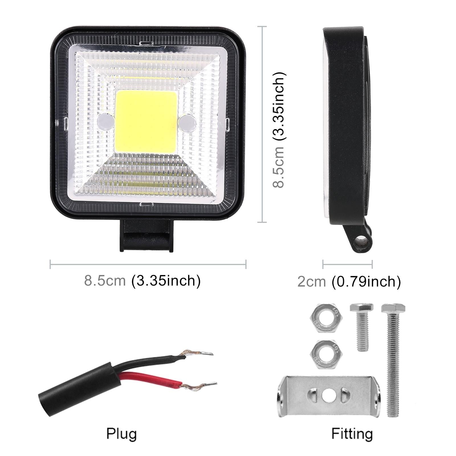 Car Square Work Light With Cob Lamp Beads 3