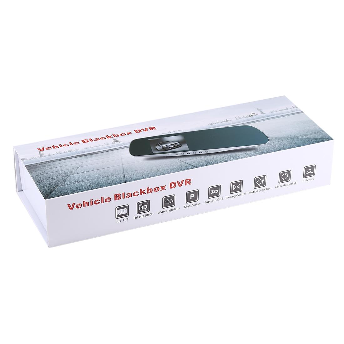 4.3 Inch Hd 1080p Rearview Mirror Vehicle Dvr with Screen Display 12