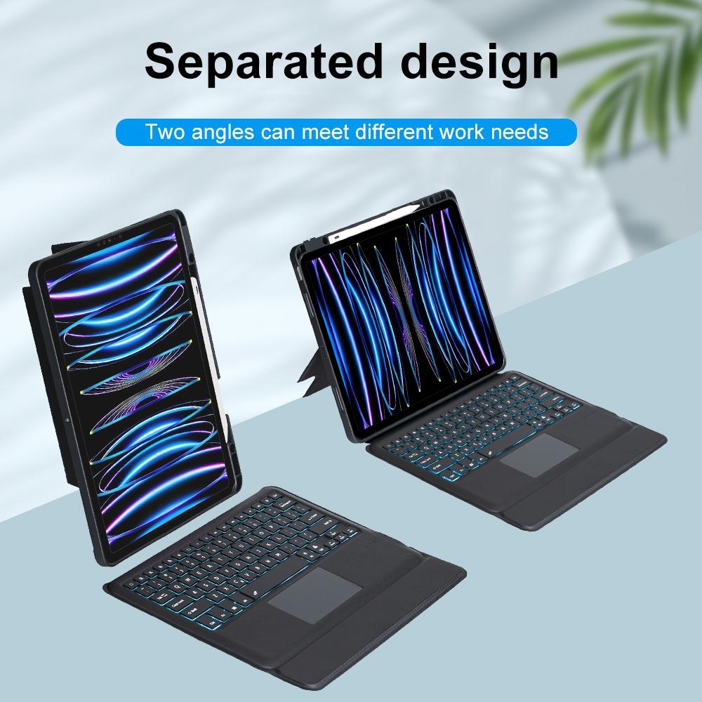 12.9 Ipad Pro Touch Backlight Bluetooth Keyboard Leather Case - Split Type 2022 / 2021 / 2020 / 2018 8