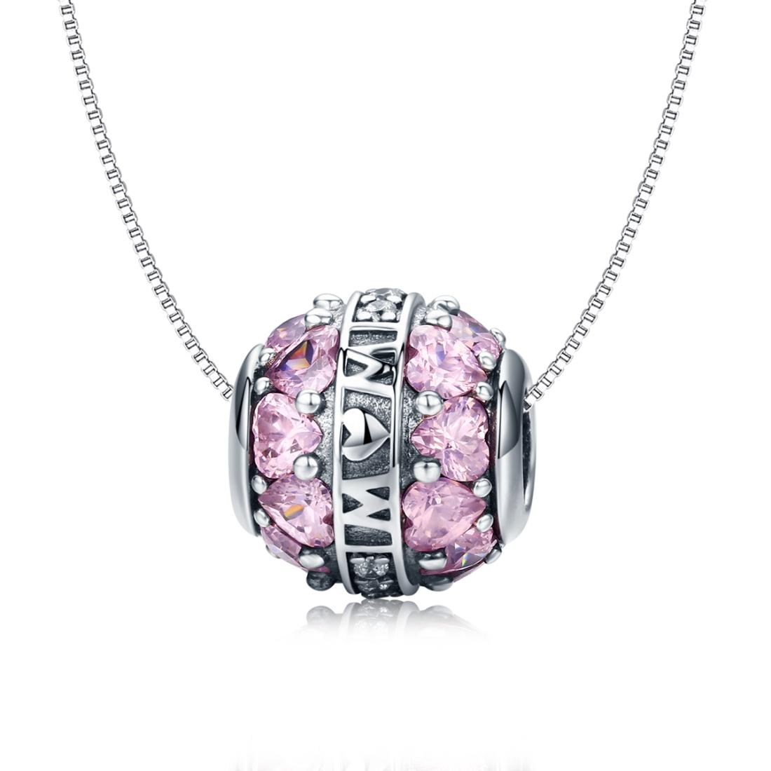 925 Sterling Silver Love Beads Pendant For Diy Bracelets & Necklaces 6