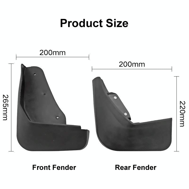 For Ford Ecosport 2013-2017 4Pcs / Set Car Auto Soft Plastic Splash Flaps Fender Guard 3