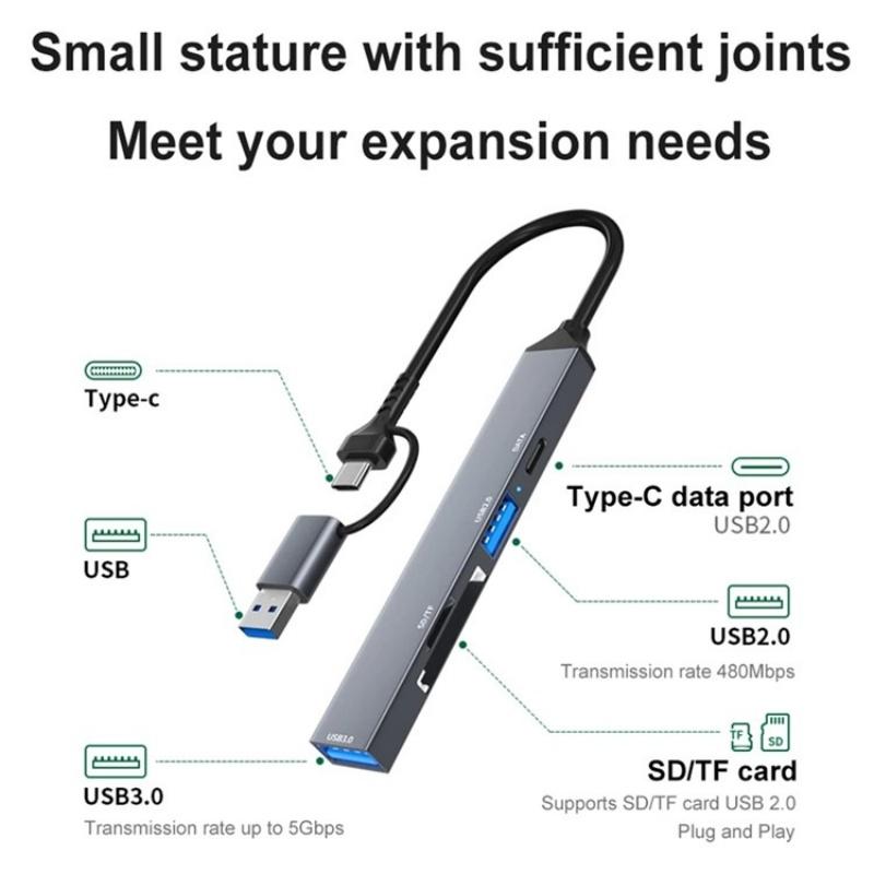 Usb 3.0 Hub With Sd / Tf Card Reader & Docking Station 4