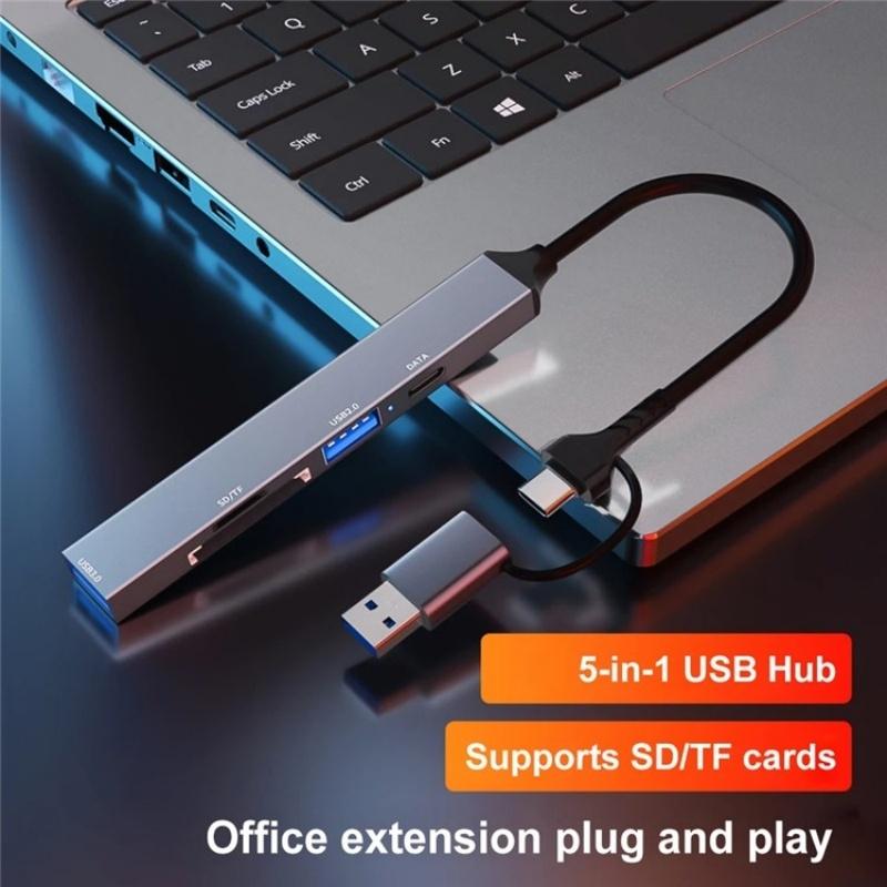 Usb 3.0 Hub With Sd / Tf Card Reader & Docking Station 6