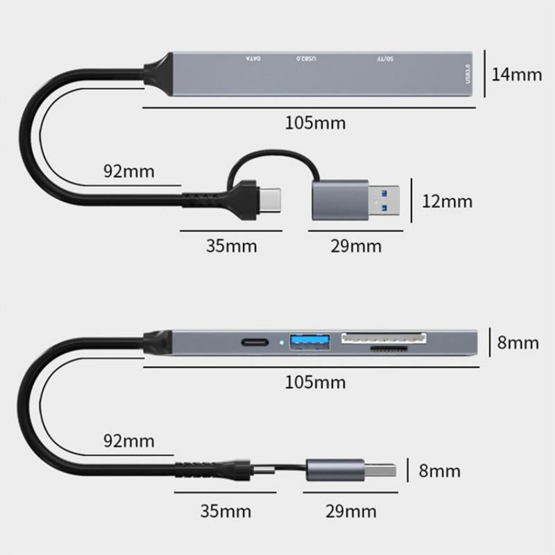 Usb 3.0 Hub With Sd / Tf Card Reader & Docking Station 9