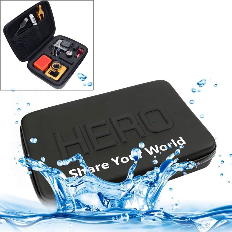 Portable Waterproof Travel Case for Action Cameras - Shockproof Fits Gopro Insta360 Dji - 22x16x7cm 3