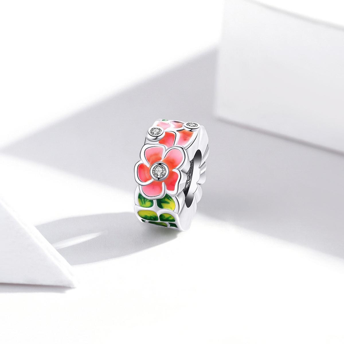 925 Sterling Silver Colorful Flower Beads For Diy Bracelets & Necklaces 3