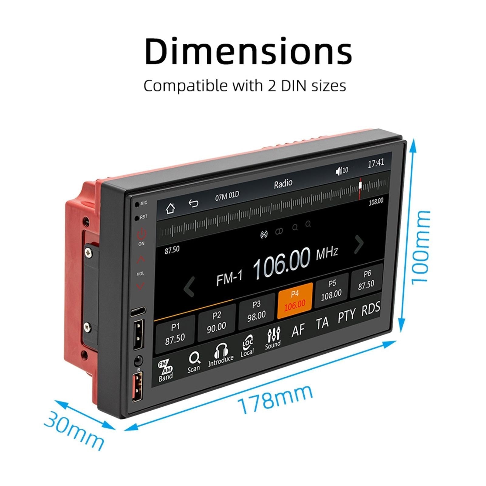7 Inch Hd Touch Car Mp5 Player W / Bluetooth Reverse Mobile Internet Wired Carplay & Android Auto 5
