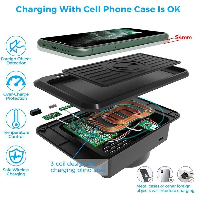10w Wireless Charger for Land Rover Discovery Sport 2015-2019 7