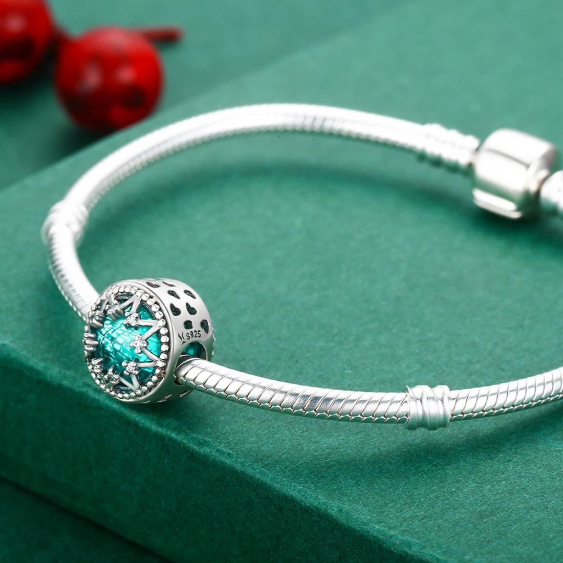 925 Sterling Silver Romantic Snowflake Beads For Diy Bracelets & Necklaces 5