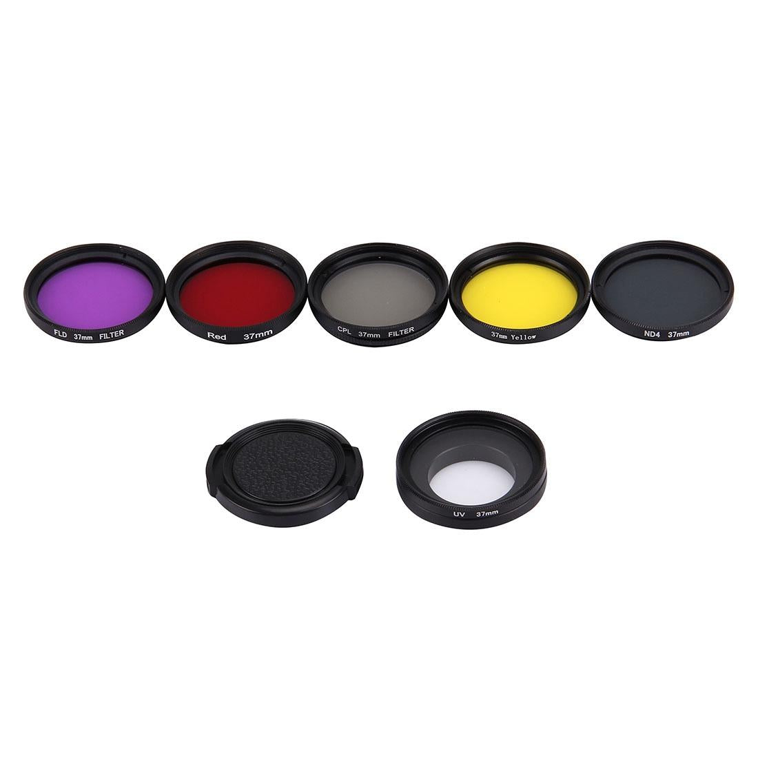 37mm Lens Filter Set for Gopro Hero4 / 3 / 3+ with Cpl Uv Nd4 Fld Filters and Protective Cap 3