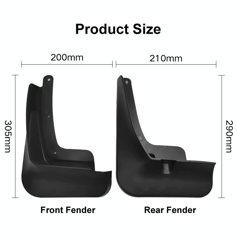 For Hyundai Santa Fe 2019-2021 4Pcs / Set Car Auto Soft Plastic Splash Flaps Fender Guard 4