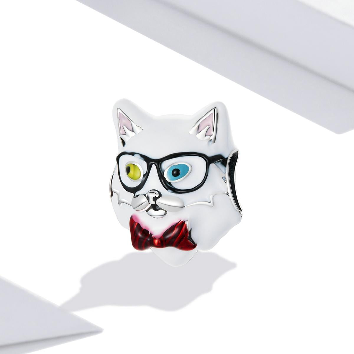 925 Sterling Silver Cat Bead For Diy Bracelet Or Necklace 3