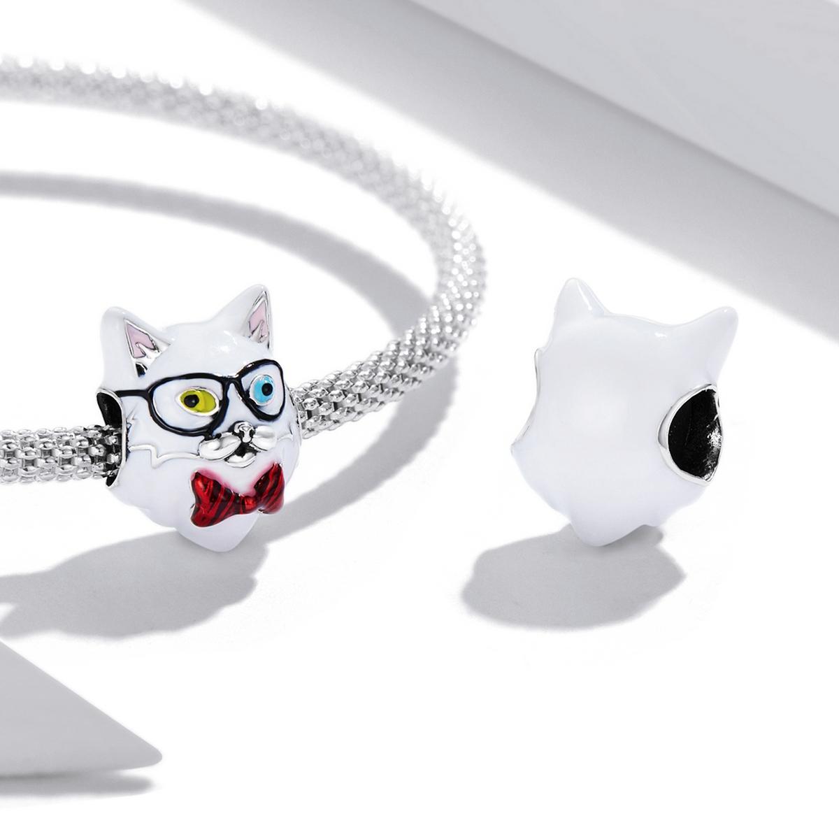 925 Sterling Silver Cat Bead For Diy Bracelet Or Necklace 6