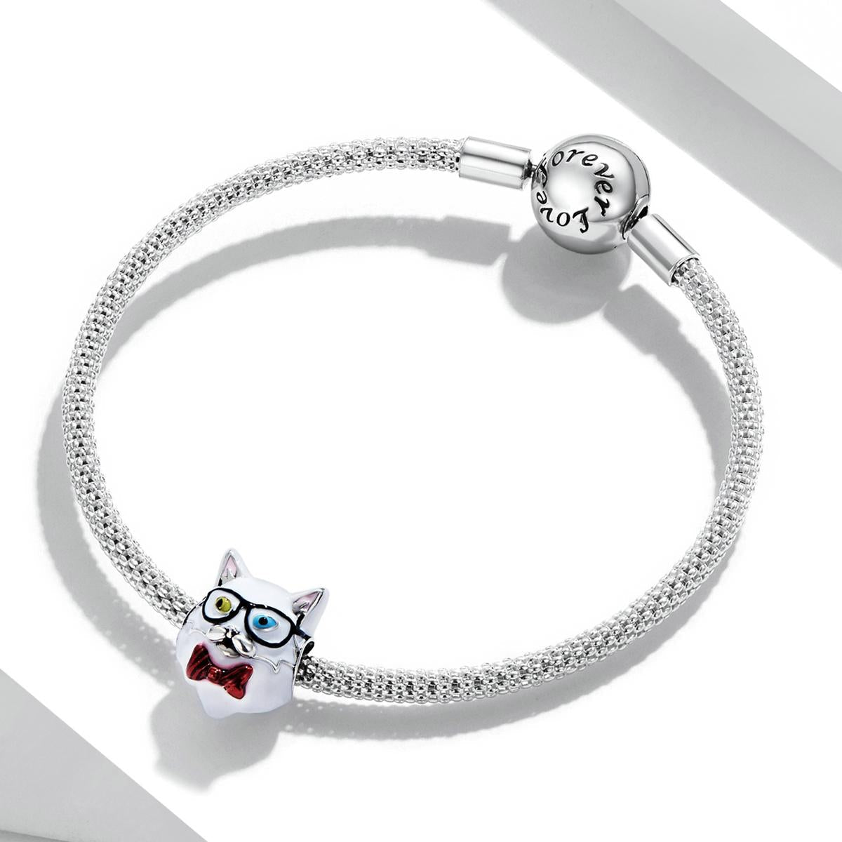 925 Sterling Silver Cat Bead For Diy Bracelet Or Necklace 7