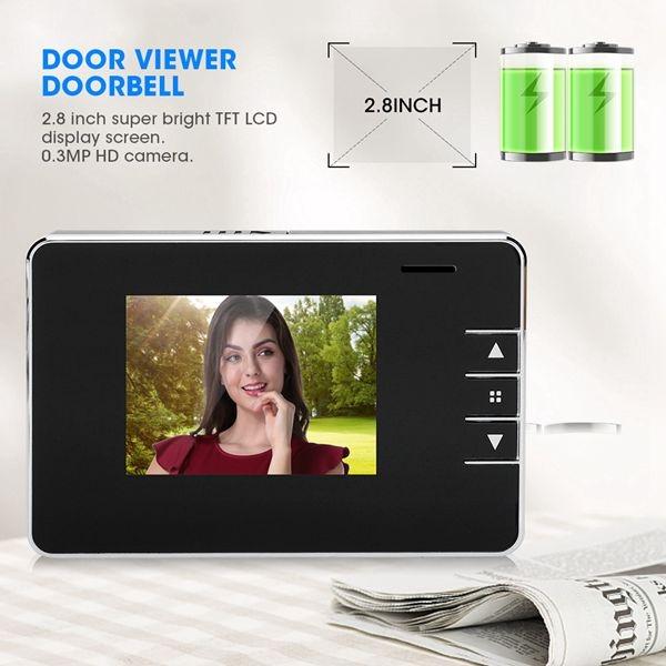 2.8 Screen Digital Peephole Door Bell With 0.3Mp Camera 8