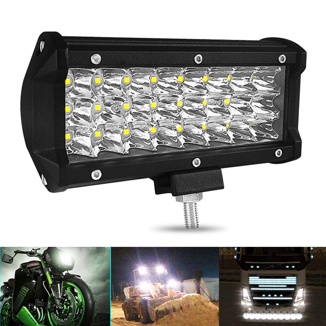 7 Inch 18W 1800Lm 3 Row Led Strip Light Working Refit Off - Road Vehicle Lamp Roof Strip Light 4