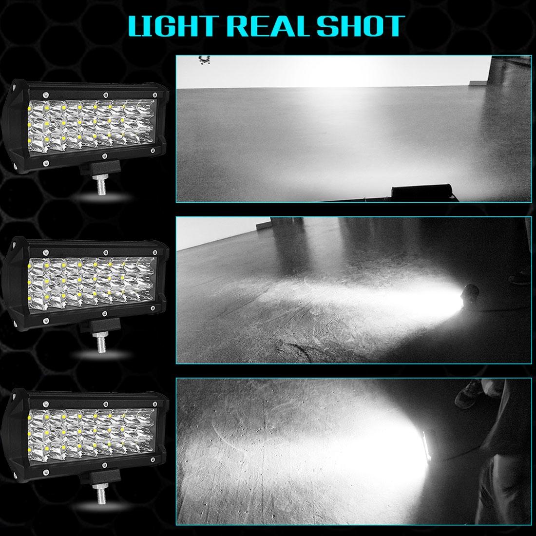 7 Inch 18W 1800Lm 3 Row Led Strip Light Working Refit Off - Road Vehicle Lamp Roof Strip Light 5