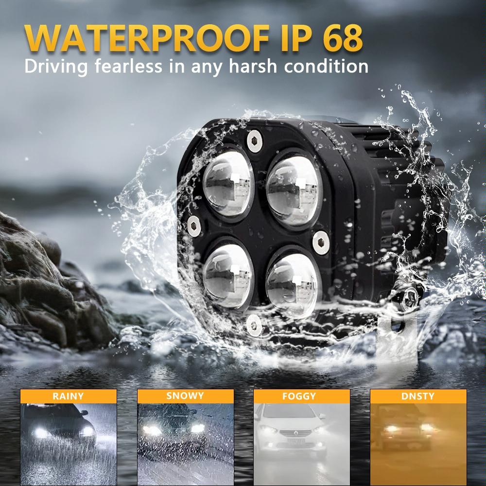Car 3 Inch Continuous Two - Colour Spotlight 20W / 2000Lm / Dc9 - 30V 6