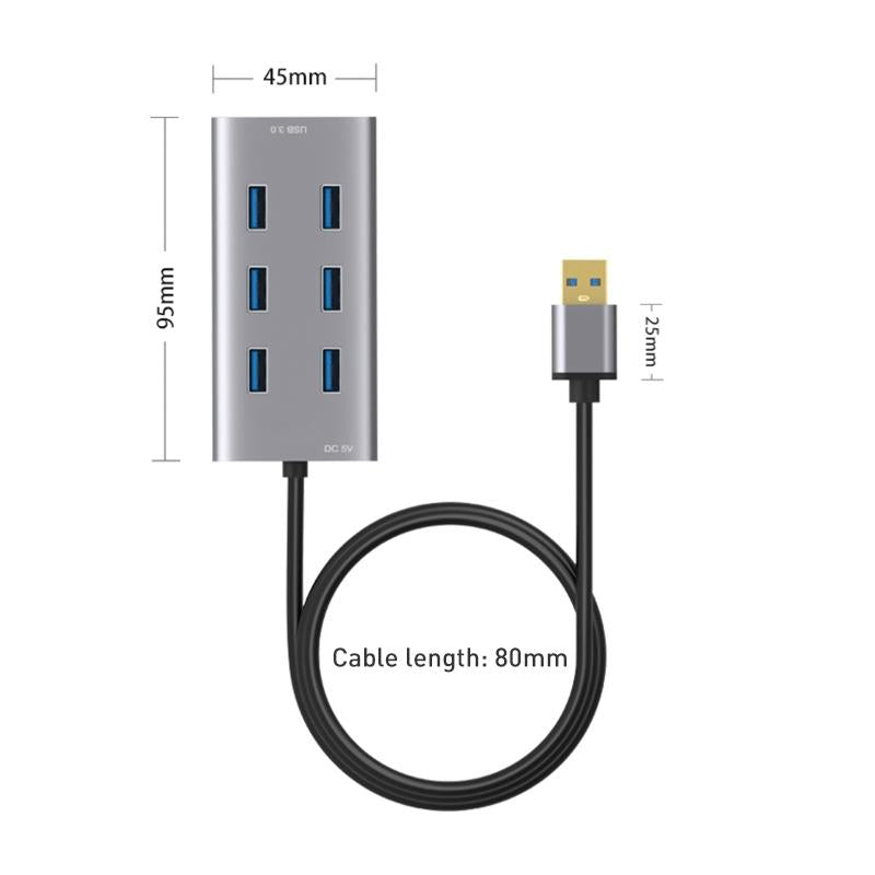 7-Port Usb 3.0 Hub With 80Cm Cable 3