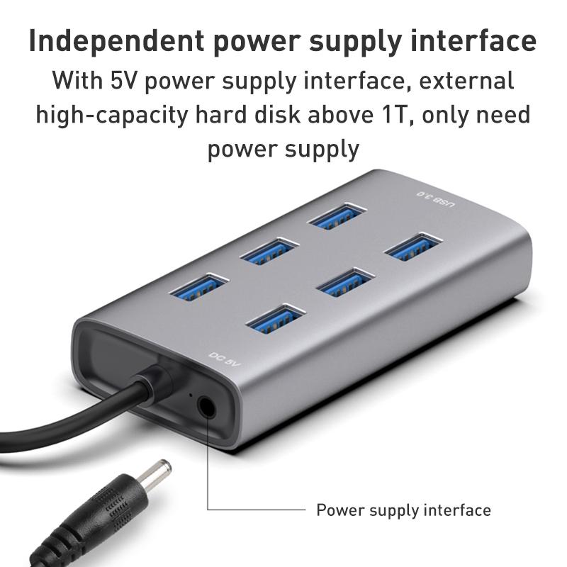 7-Port Usb 3.0 Hub With 80Cm Cable 9