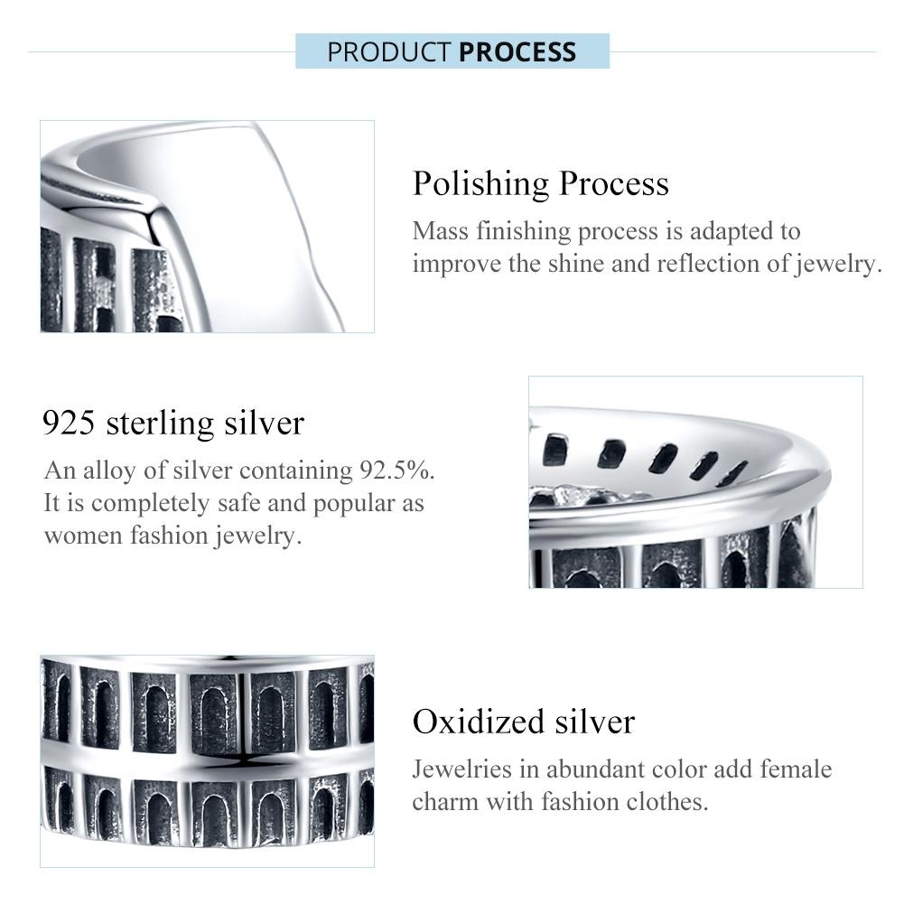 925 Sterling Silver Colosseum Beads For Diy Bracelets & Necklaces 4