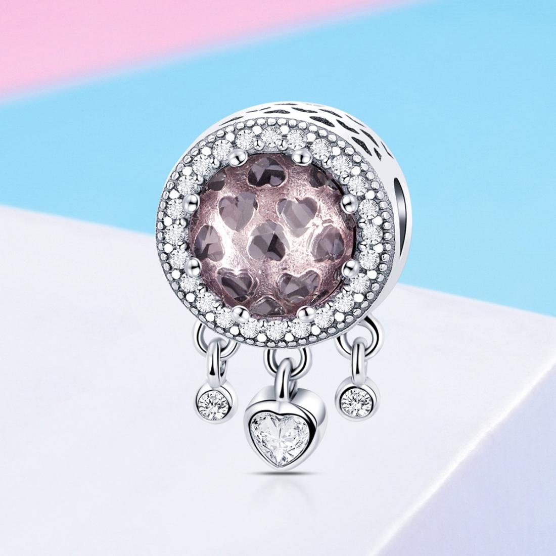 925 Sterling Silver Brilliant Heart Beads For Diy Bracelets & Necklaces 3