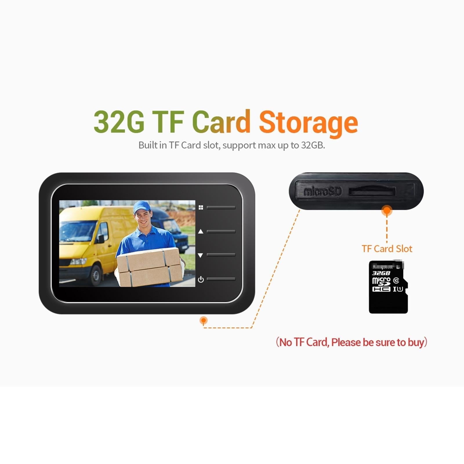 2.4 Digital Door Viewer With Night Vision Tf Card Slot Photo & Video Capture 9