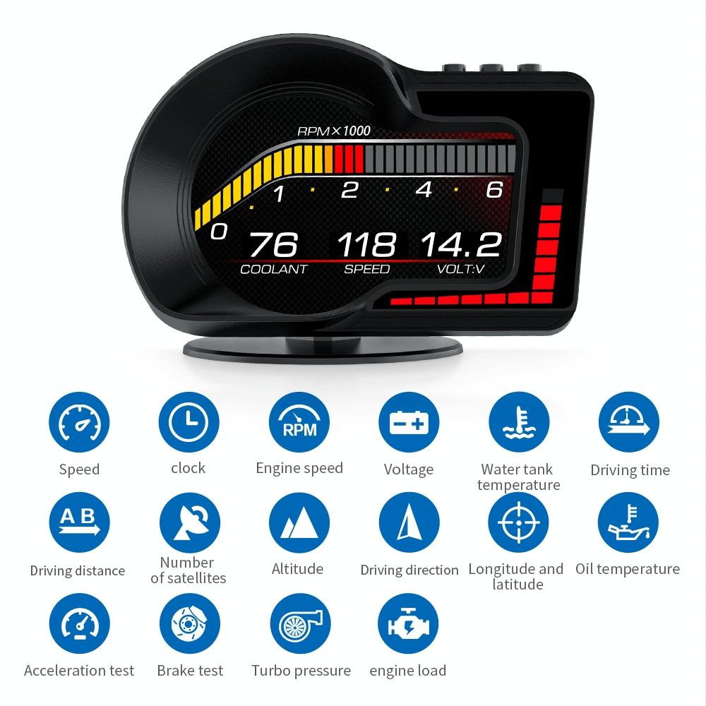 High Def Obd+Gps Hud For F15 Cars 4