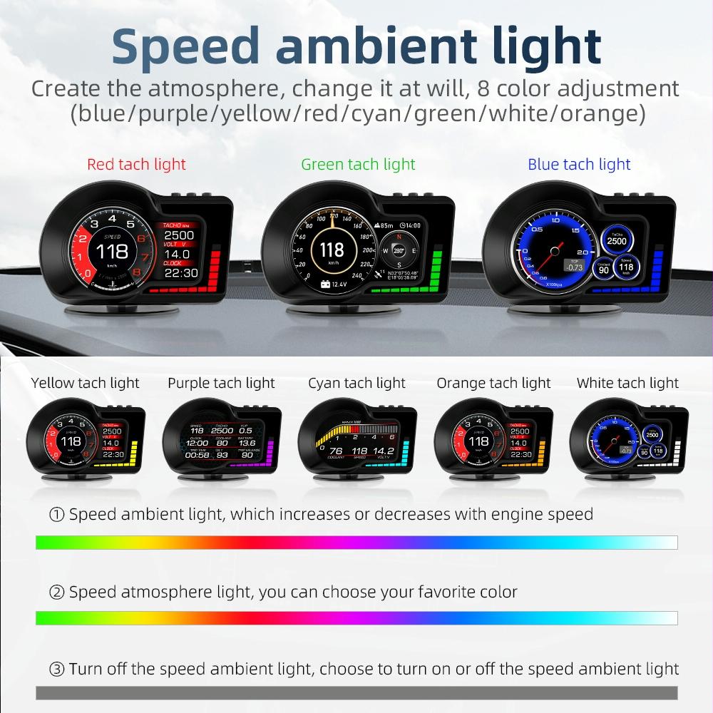 High Def Obd+Gps Hud For F15 Cars 6