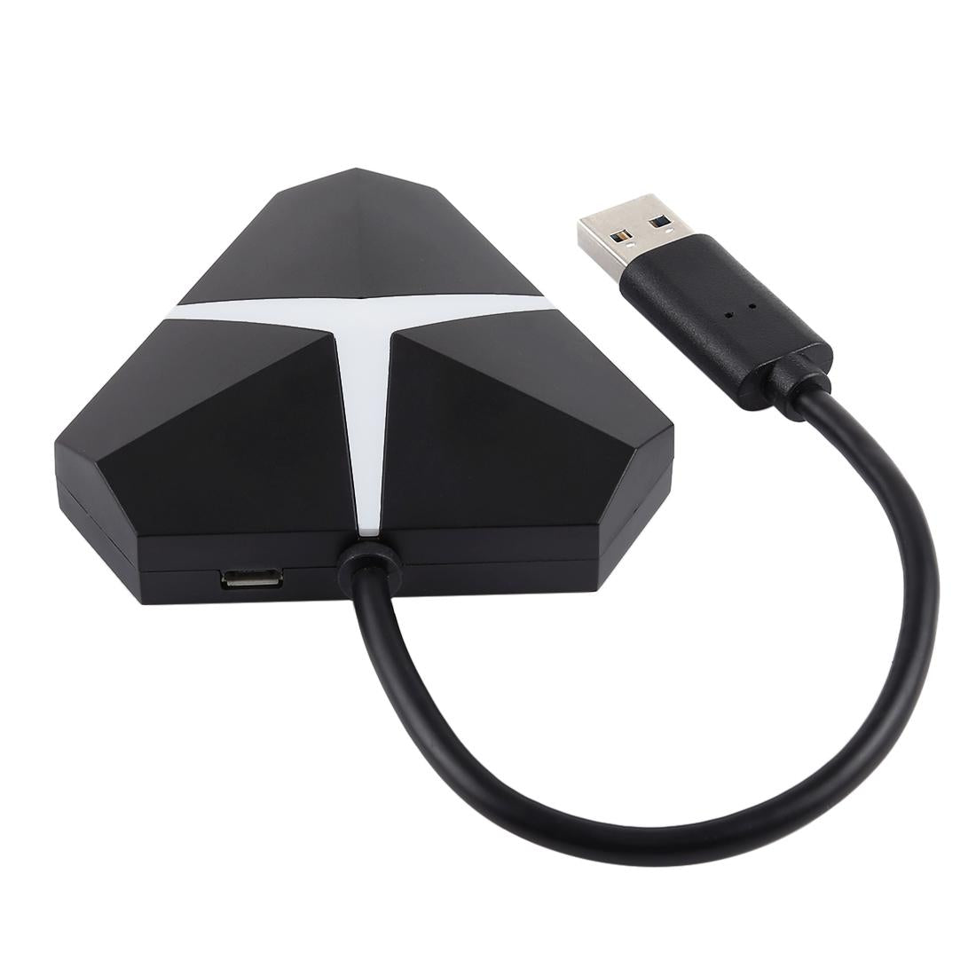4-Port Usb 3.0 Hub 5Gbps Speed 20Cm Cable Black 4