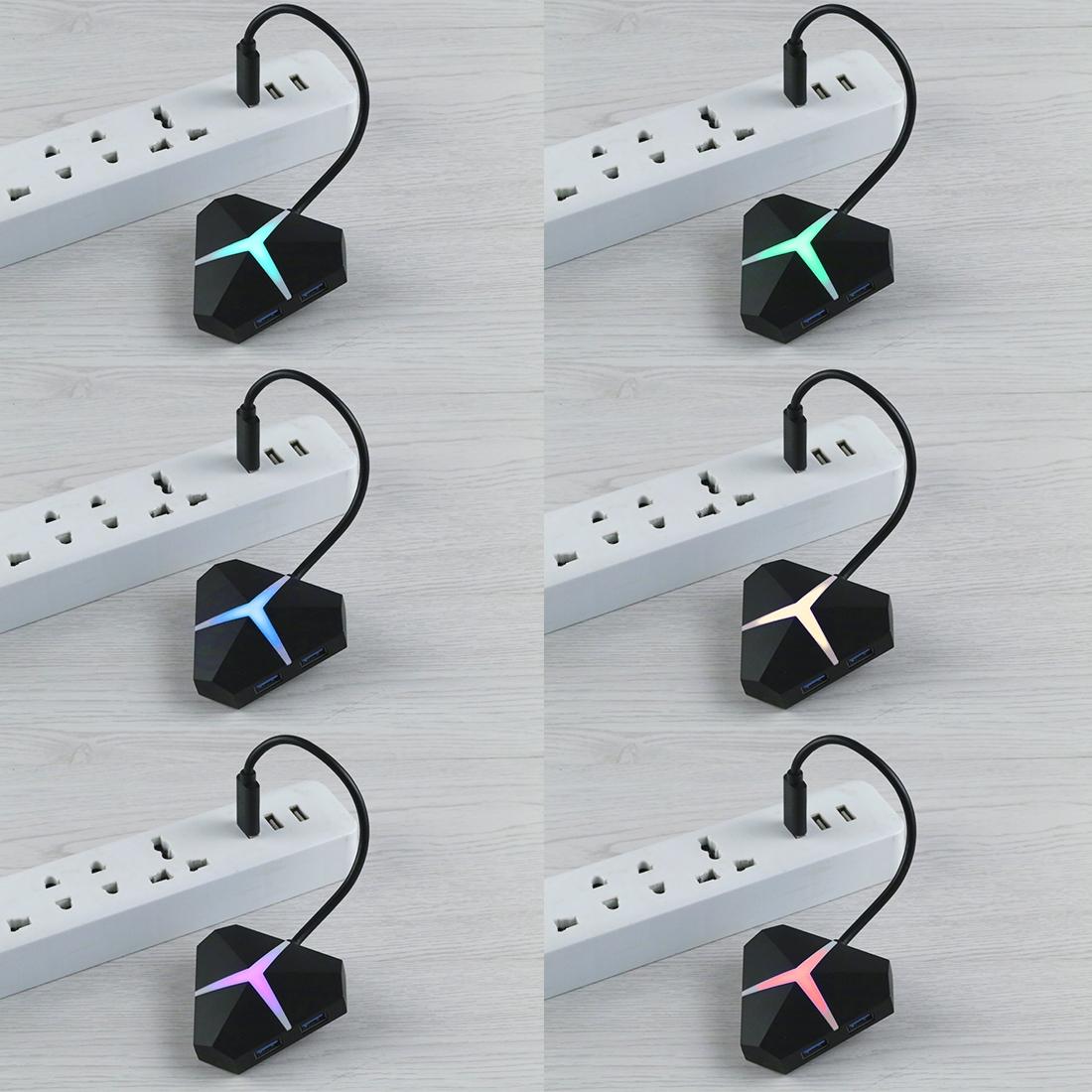 4-Port Usb 3.0 Hub 5Gbps Speed 20Cm Cable Black 8